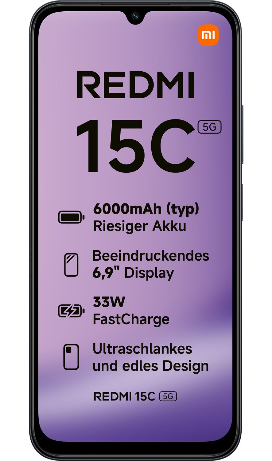 Smartphone XIAOMI Redmi 15C 6.9" 4Gb 128Gb 5G Negro