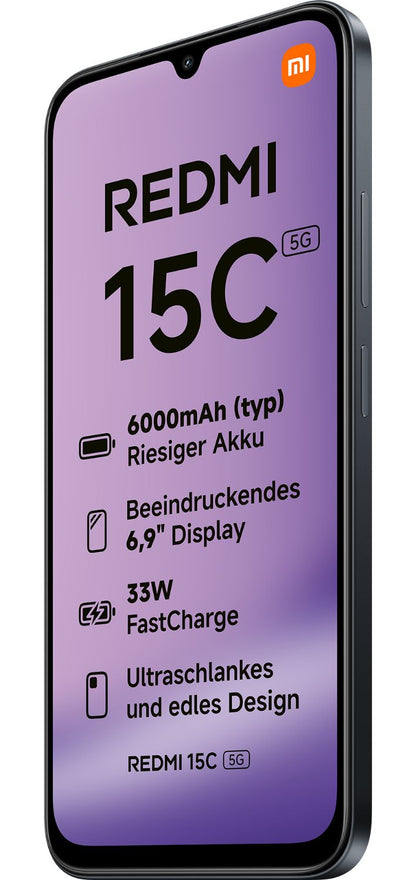Smartphone XIAOMI Redmi 15C 6.9" 4Gb 128Gb 5G Negro