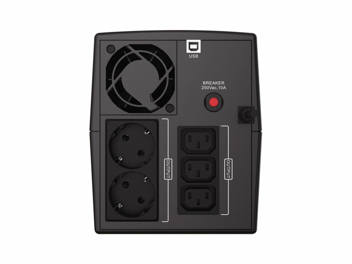 S.A.I. CONCEPTRONIC 1500VA 900W Negra (ZEUS08EM)