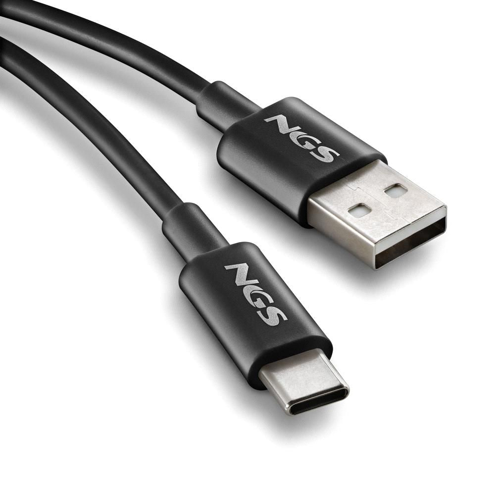Cable NGS USB-C/M a USB-C/M 1m Negro (ZYRO-ACBLACK)