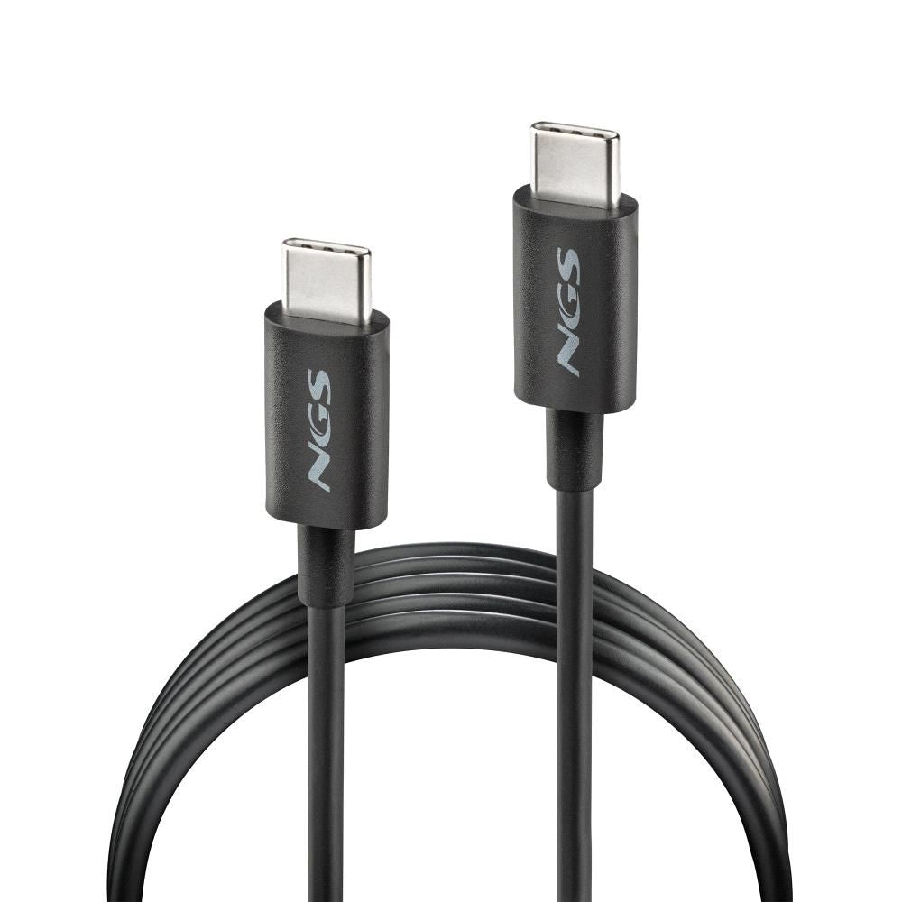 Cable NGS USB-C a USB-C 60W 1m Negro (ZYRO60W-1BLACK)