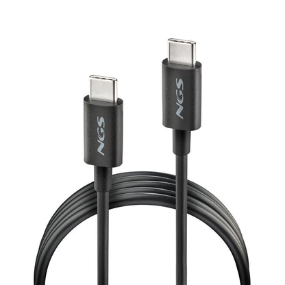 Cable NGS USB-C a USB-C 60W 1m Negro (ZYRO60W-1BLACK)