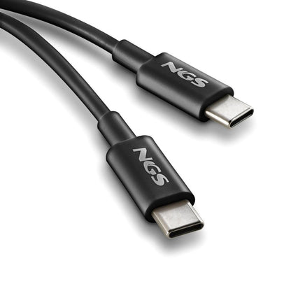 Cable NGS USB-C a USB-C 60W 1m Negro (ZYRO60W-1BLACK)
