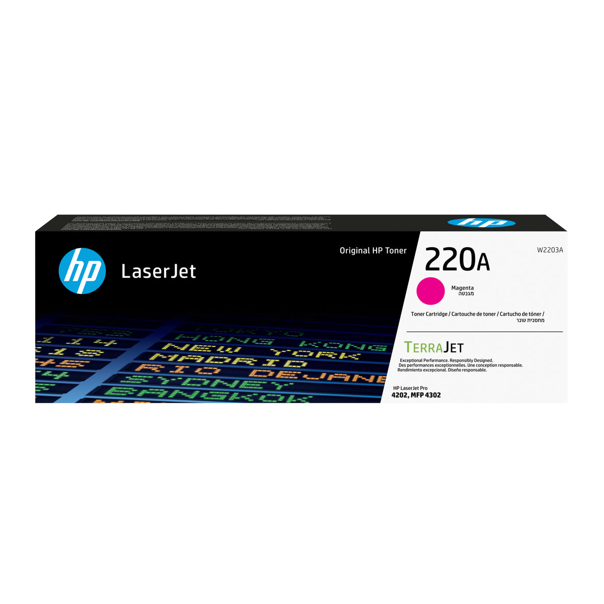 HP W2203A Magenta Cartucho de Toner Original - 220A. 1.800 Paginas