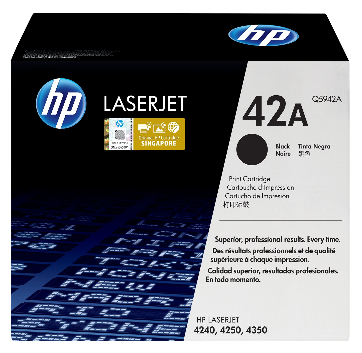 Toner HP LaserJet 42A Negro 10000 páginas (Q5942A)