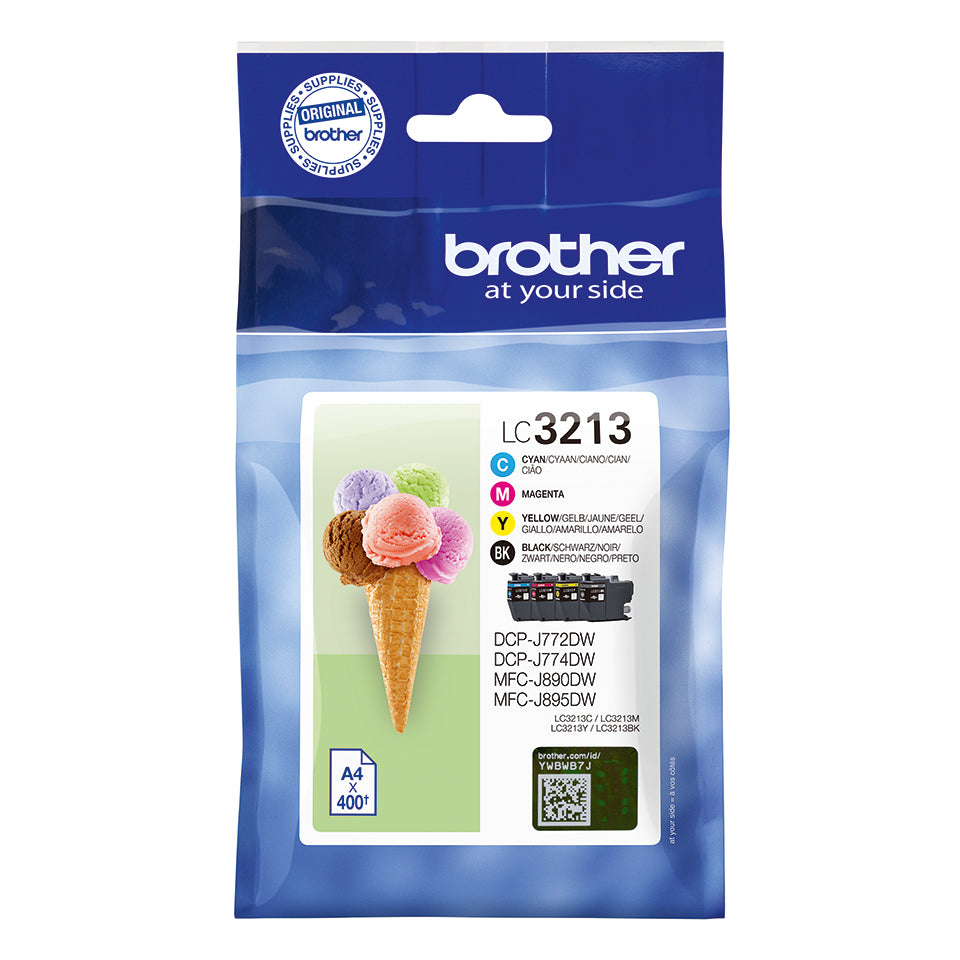 BROTHER Ink Black/Tricolor Pack (LC3213VAL)