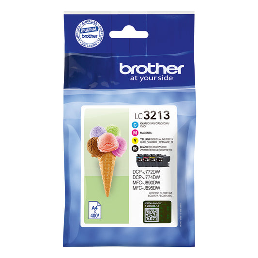 BROTHER Ink Black/Tricolor Pack (LC3213VAL)