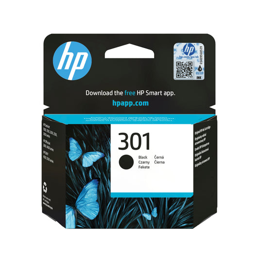 HP 301 Black Original Ink Cartridge - CH561EE. 190 Pages
