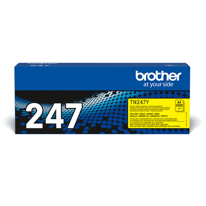 Toner BROTHER Impresión LED Amarillo 2300 pág (TN247Y)