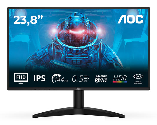 MONITOR AOC 24" IPS 144HZ 4MS DP HDMI 3YR BLACK