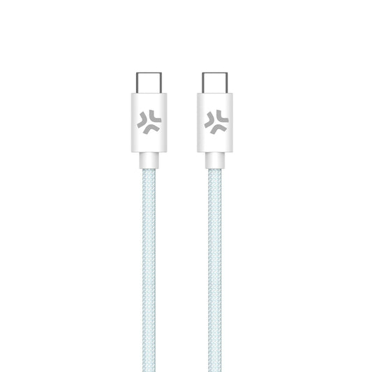 CELLY USB-C to USB-C Cable Blue/White (USBCUSBCCOTTLB)