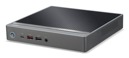 PC mini veriton n2 vn2595gt INTEL core 5 120u hasta 5 ghz memoria RAM 16gb DDR5 512gb SSD m.2 grafica integrada INTEL UHD graphics ethernet WIFI 6 bluetooth  HDMI DISPLAYPORT 3xUSB 3.2 2xUSB-C 3xUSB 2.0 teclado y raton USB windows 11 pro negro