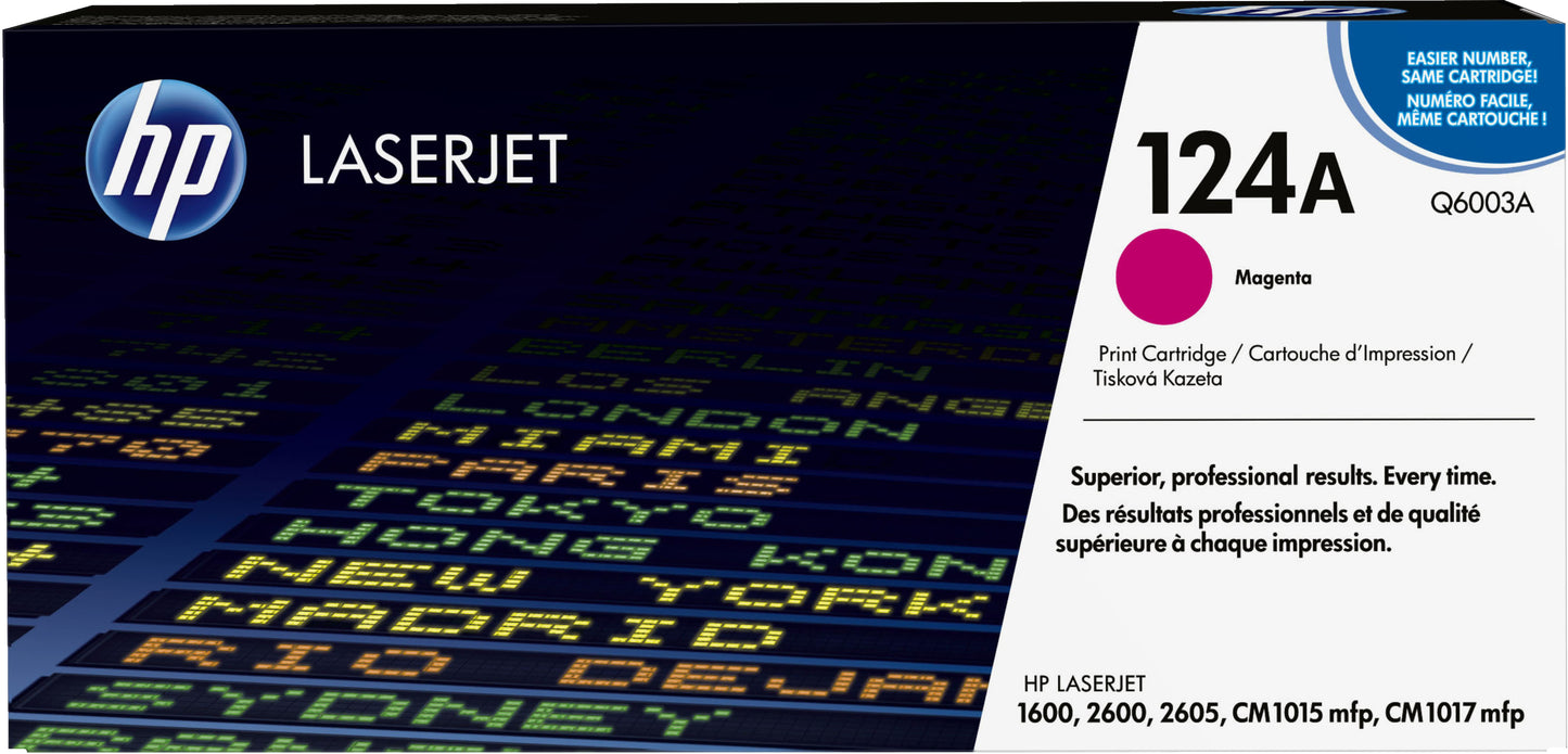 Toner HP LaserJet 124A Magenta 2000 páginas (Q6003A)
