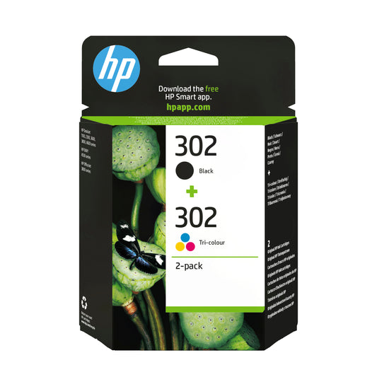 HP 302 Black + Color 2-Pack Original Ink Cartridges - X4D37AE
