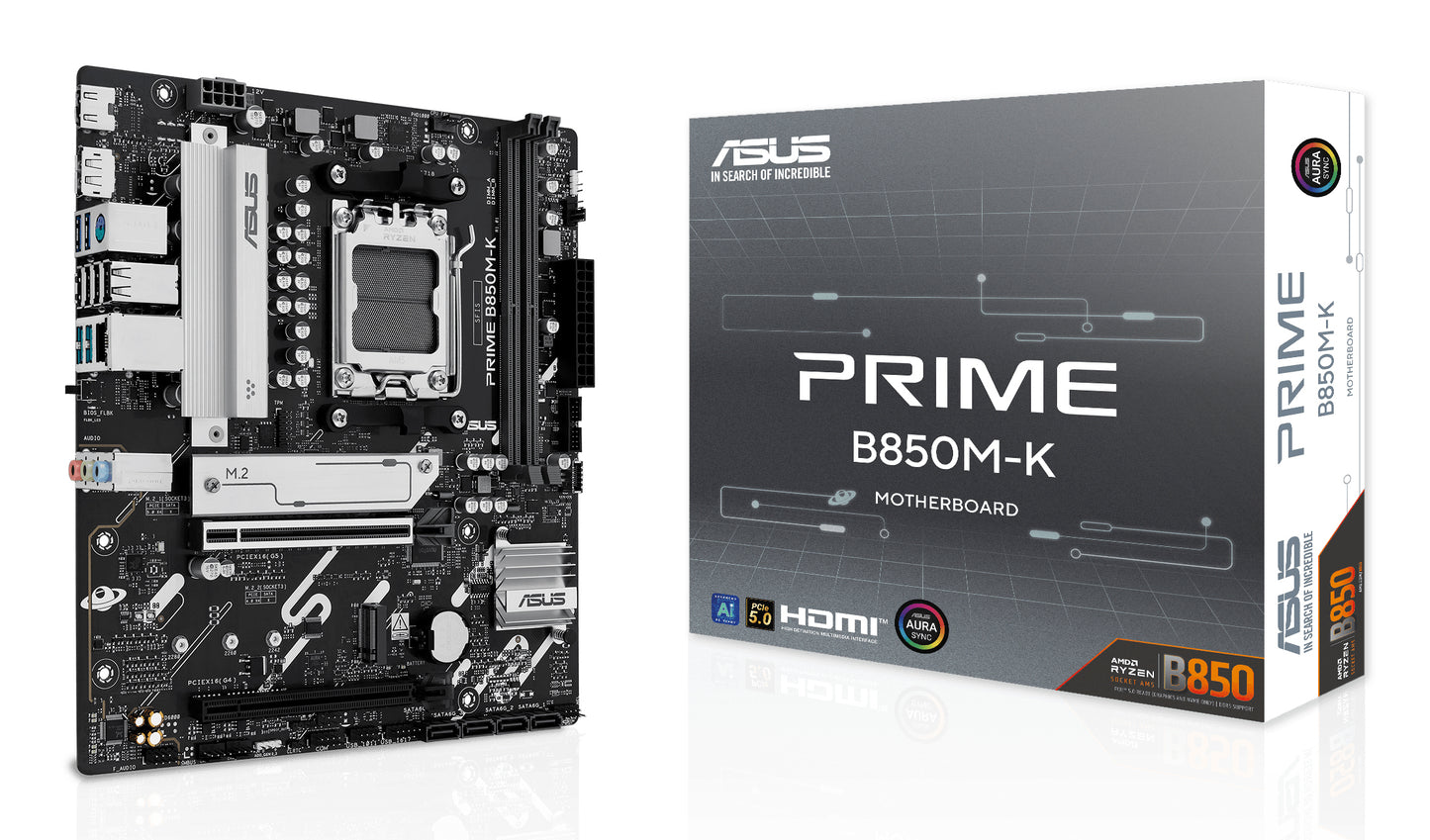 ASUS PRIME B850M-K: (AM5) 2DDR5 USB HDMI DP RJ45 mATX