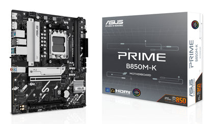 ASUS PRIME B850M-K: (AM5) 2DDR5 USB HDMI DP RJ45 mATX