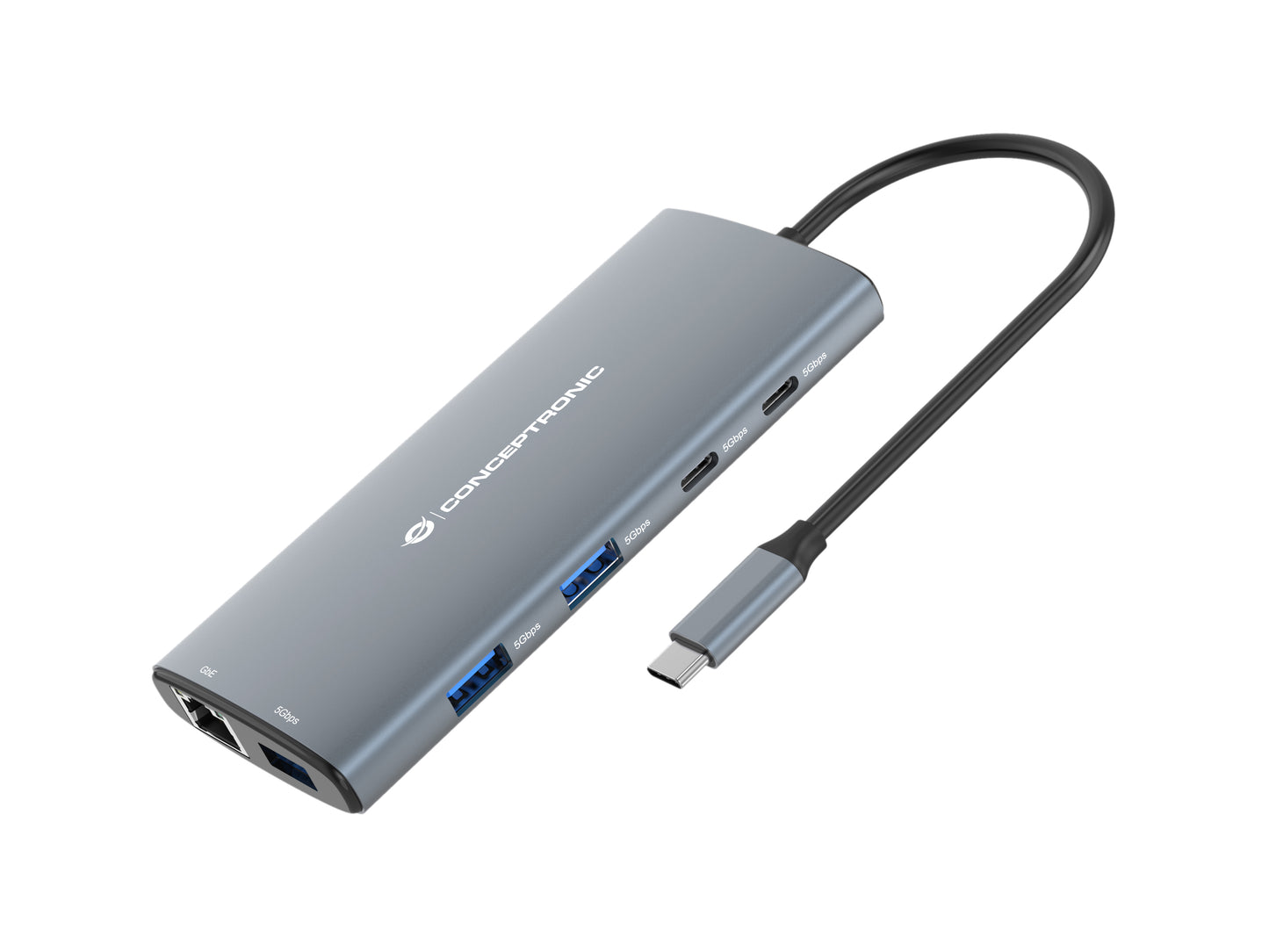 Adaptador CONCEPTRONIC 9en1 USB-C 3.0 Negro (DONN06G)