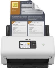 Escaner documental ads-4550w a4 USB 3.0 WIFI ethernet duplex velocidad 70ppm ADF 60 hojas pantalla tactil hasta 105.000 exploraciones por mes peso 2.7 KG