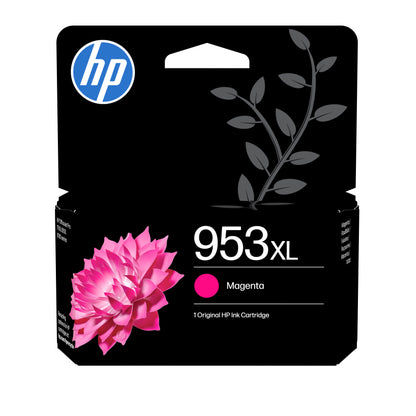 HP 953XL Magenta Original Ink Cartridge - F6U17AE. 1,600 Pages
