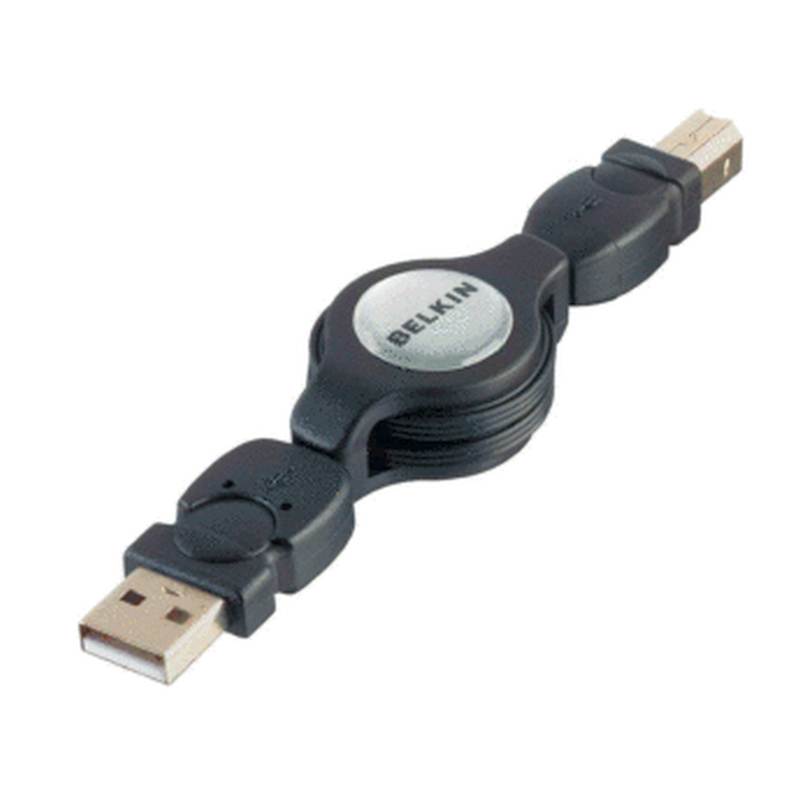 Cable Belkin USB-A/B Retráctil 1.5m (CU1100ame1.5MRC)