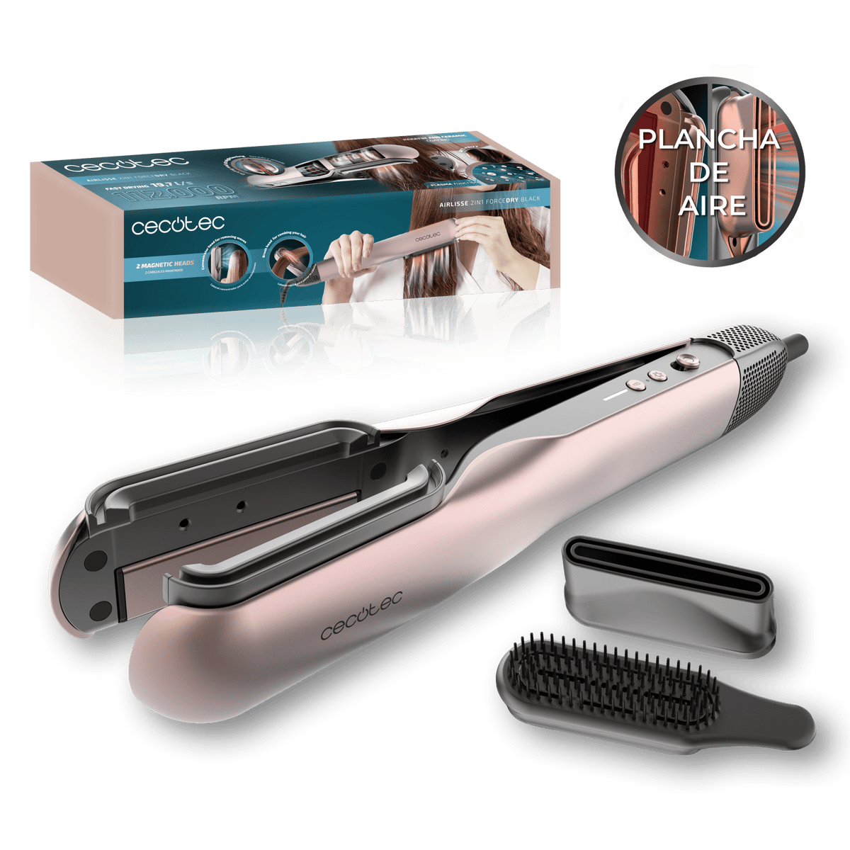 Plancha CECOTEC AirLisse 2in1 ForceDry(A01_EU01_111301)