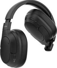 Auriculares de diadema circumaurales con microfono y cancelacion de ruido bluetooth color negro carga USB-C