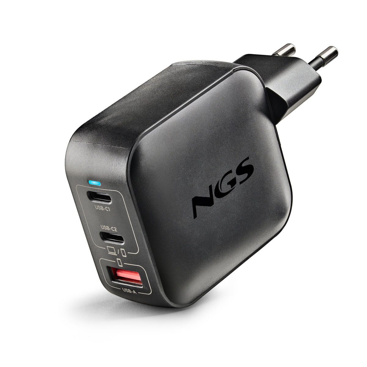 Cargador NGS 2xUSB-C 1xUSB-A 100W Negro (BUD100WTINY)