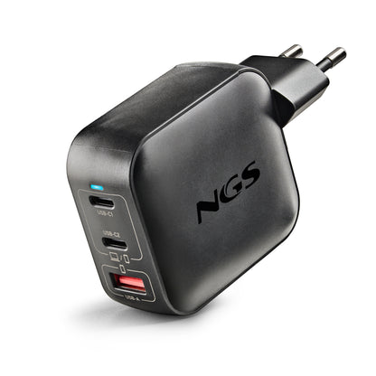 Cargador NGS 2xUSB-C 1xUSB-A 100W Negro (BUD100WTINY)