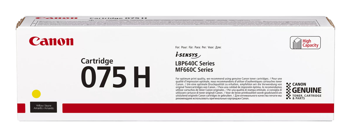 Canon 075H Amarillo Cartucho de Toner Original - 6366C002