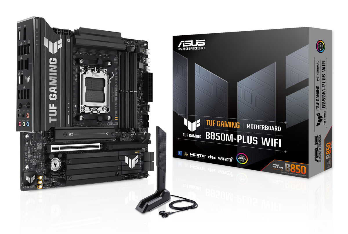 ASUS TUF GAMING B850M-PLUS WIFI: (AM5) 4DDR5 HDMI mATX (90MB1IY0-M0EAY0)