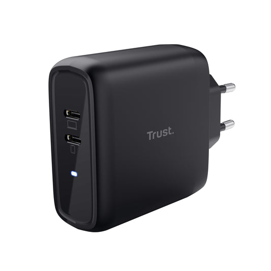 Cargador de Pared Trust Maxo 65W 2xUSB-C Negro (25380)
