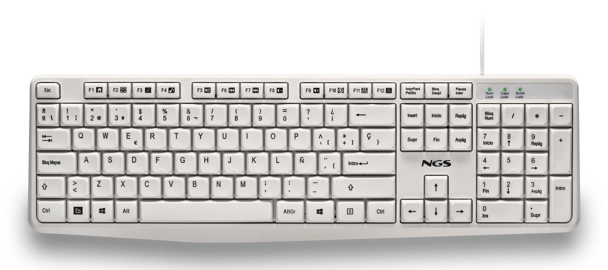 TECLADO NGS HERITAGESPANISH USB MULTIMEDIA WHITE - vista 2