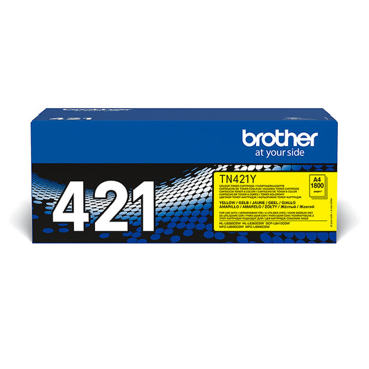 Brother TN421 Yellow Original Toner Cartridge - TN421Y. 1,800 Pages
