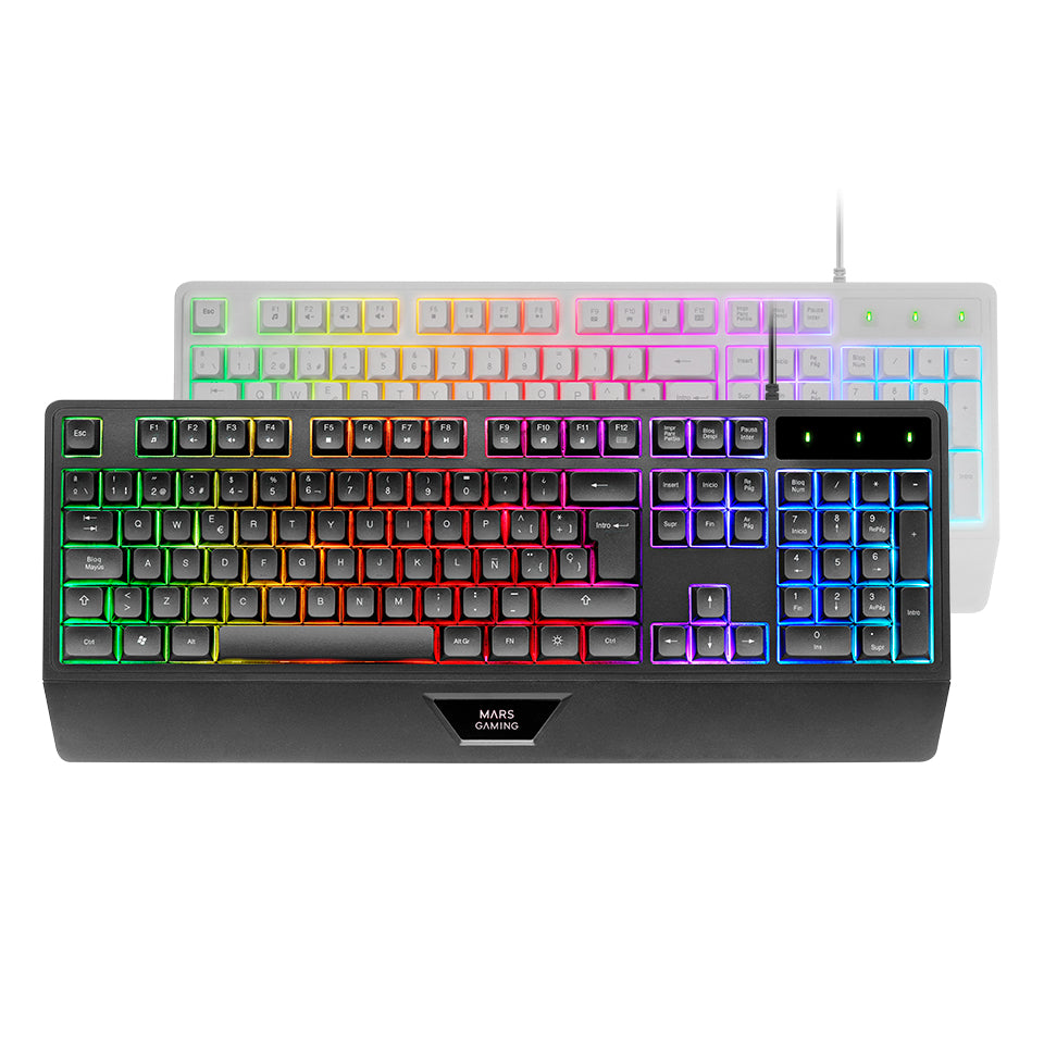 Teclado Mars Gaming FRGB Multimedia USB Negro (MK124ES)