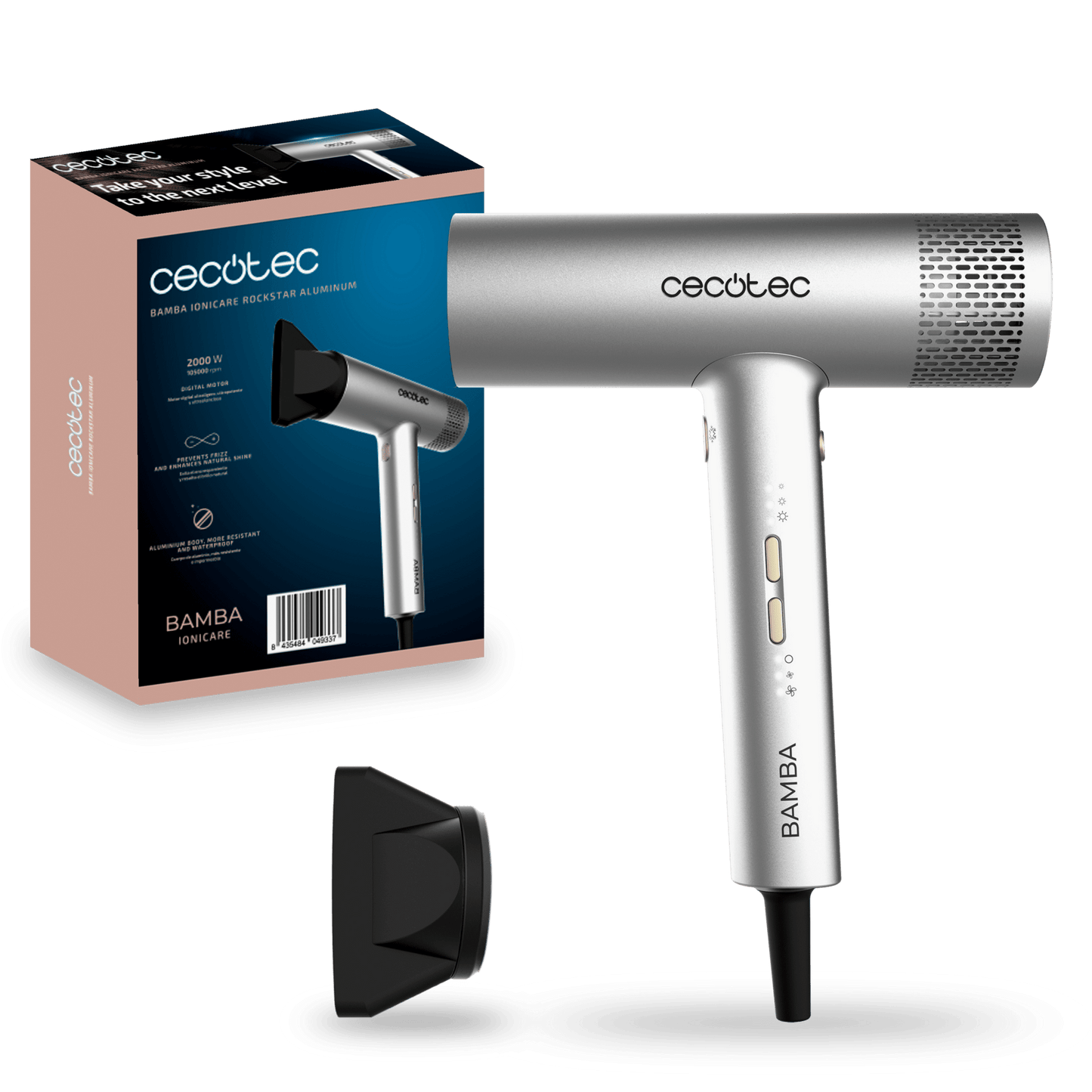 Hair Dryer CECOTEC IoniCare RockStar Aluminum (04933)