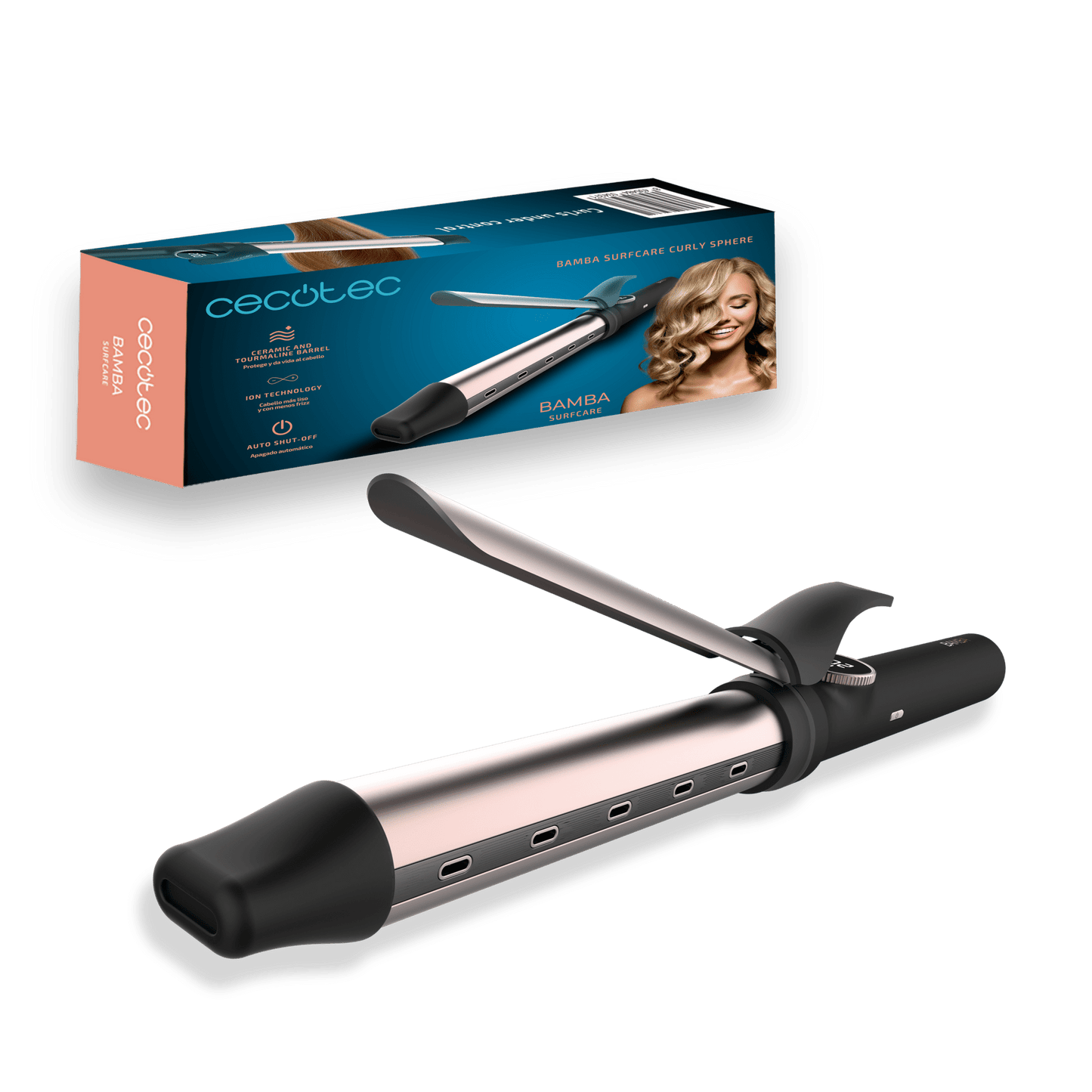 Rizador CECOTEC Bamba SurfCare Curly Sphere (03437)
