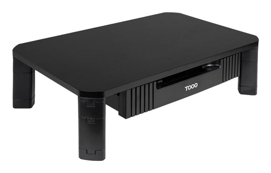 TooQ Monitor Riser Stand with Drawer Black (TQMMPD02)