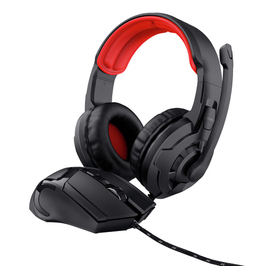 Kit Gaming Trust Auric+Ratón 3.5mm USB Negros (24761)