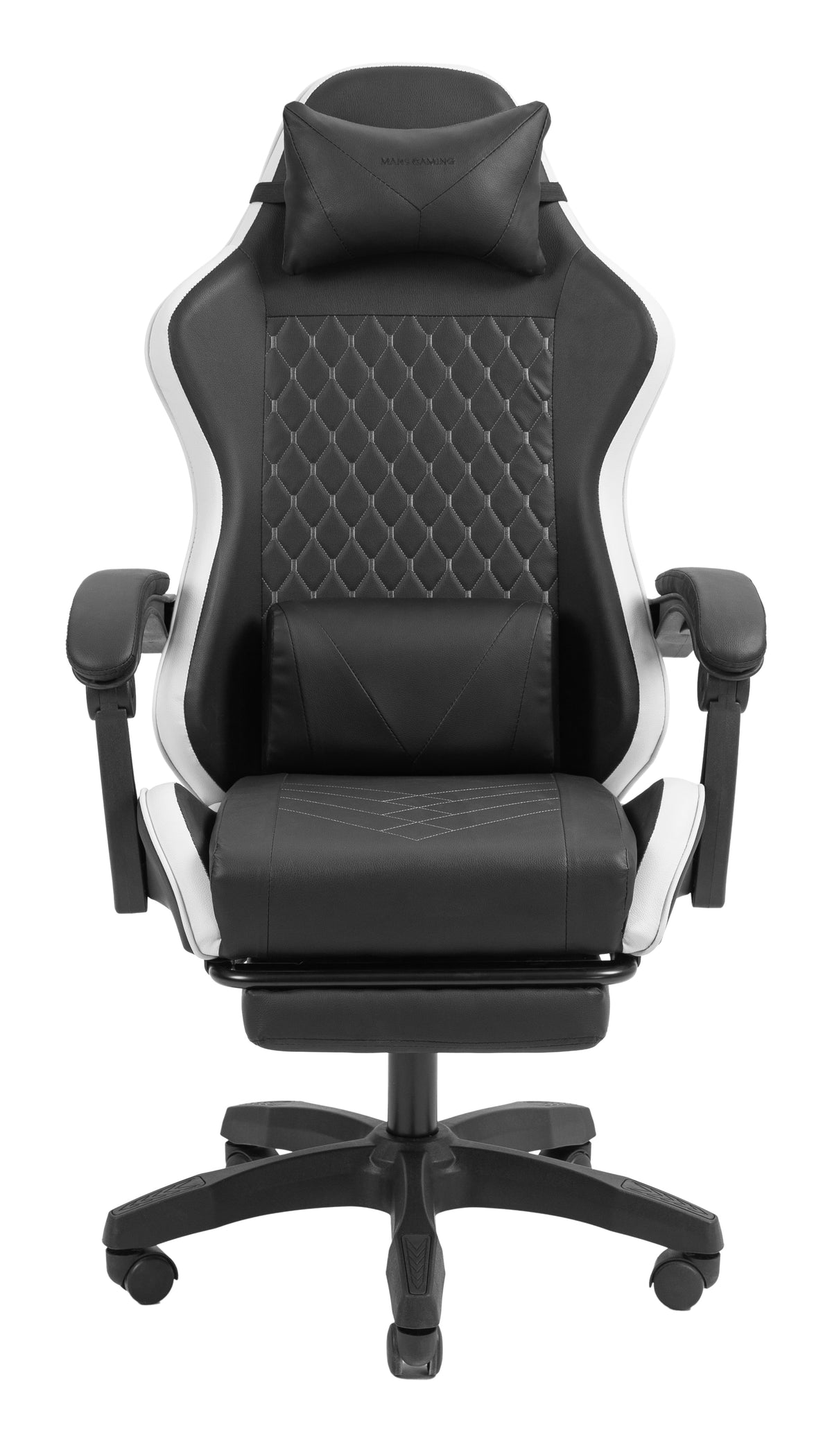 SILLA GAMING MARS GAMING MGC-X ERGONOMICO REPOSAPIES CUERO PU WHITE/BLACK (MGCXBW)