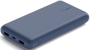 Powerbank 20000mah carga rapida 15w puerto de salidad 2xUSB-A USB-C azul