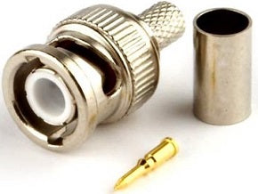 Conector rg59 mini para crimpar en cable 2x0.5