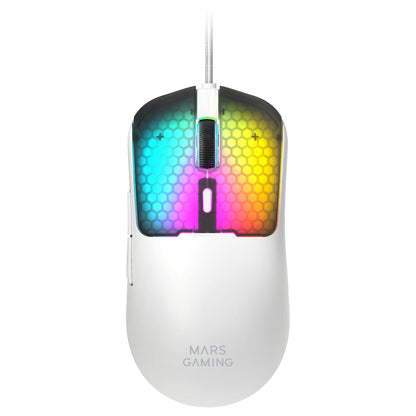 Ratón Mars Gaming Óptico RGB USB-A/C Blanco (MMVIPERW)