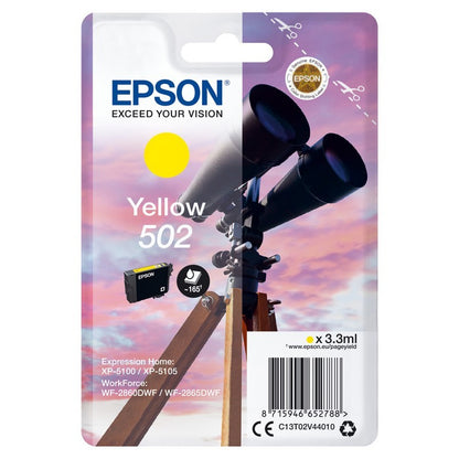 TINTA EPSON C13T02V44020 YELLOW T02V4 502