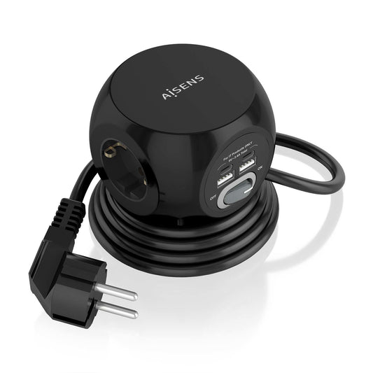 Regleta AISENS 3Schuko 4USB Interruptor(ASPS-2A2C05-BK)