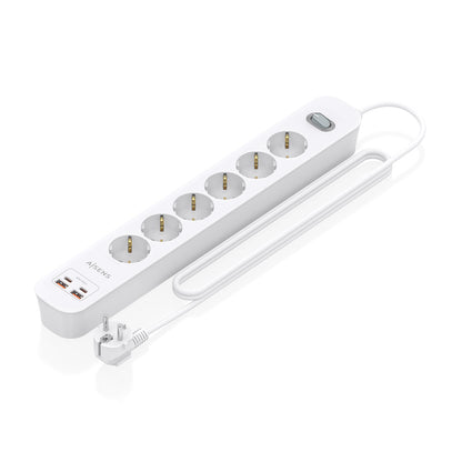 Regleta Aisens 6Tomas 2Usb-C 2Usb-A (ASPS-2A2C16-W)