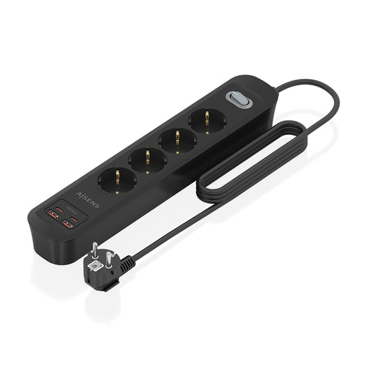Regleta Aisens 4Tomas 2Usb-C 2Usb-A (ASPS-2A2C13-BK)