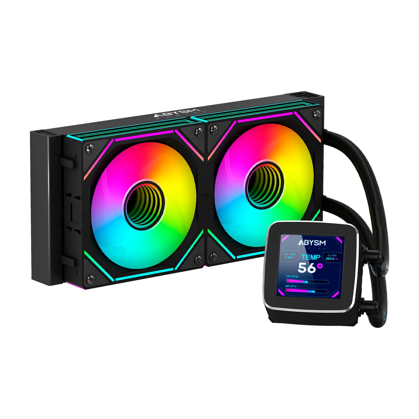 Ref. Líq. Abysm Oceanic LCD 240 ARGB Negra (AB324011)