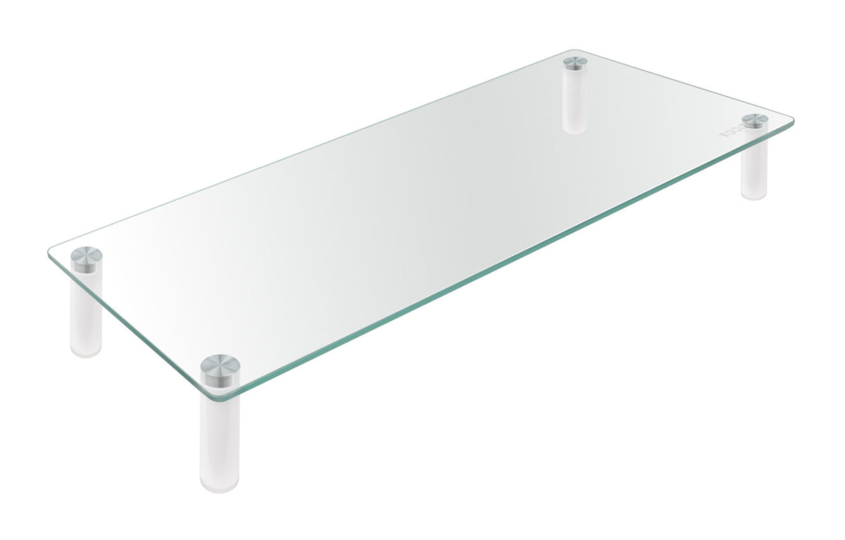 SOPORTE TOOQ SOBREMESA ELEVADOR PARA MONITOR/NOTEBOOK CRISTAL 20KG BLACK (TQMR061)