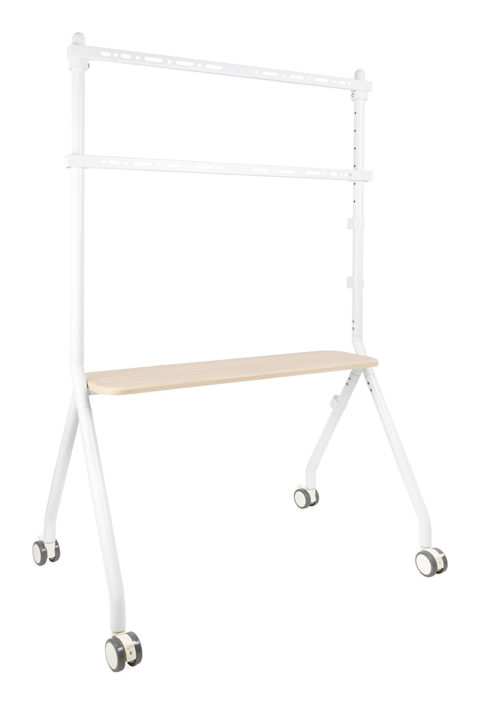 Floor Stand TOOQ 49"-80" White/Beech (FS20207M-W)