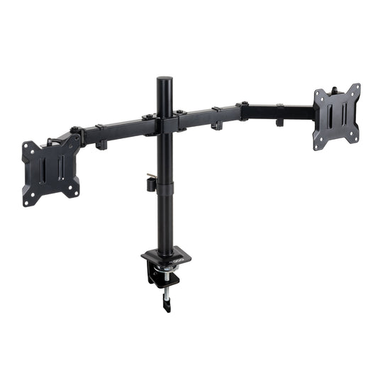 TOOQ 17-27 Dual Arm TV/Monitor Desk Mount - Black
